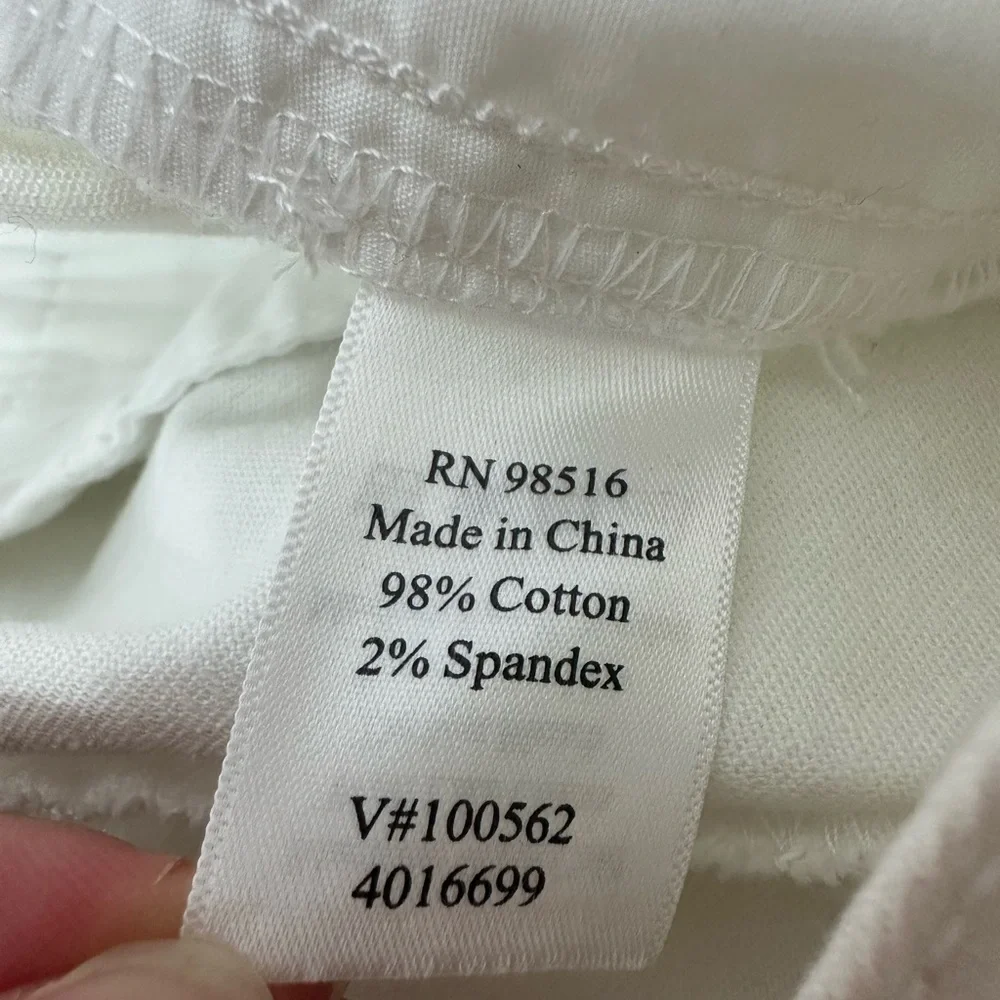 Coldwater Creek White Straight Wide Leg Pant Size Large 16